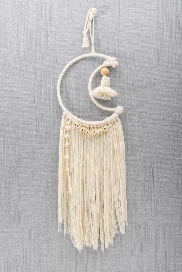 Suspension en macramé modèle "lune"