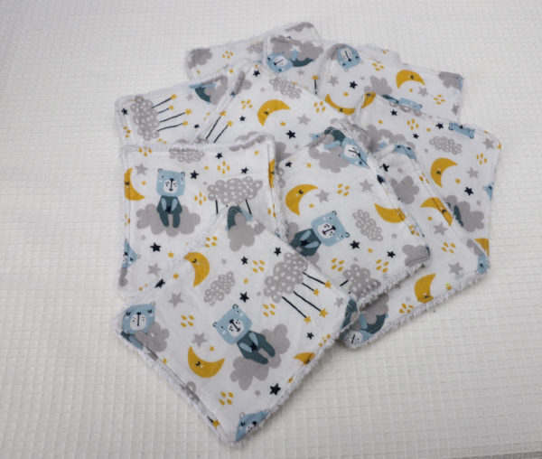 Lingettes réutilisables x10
